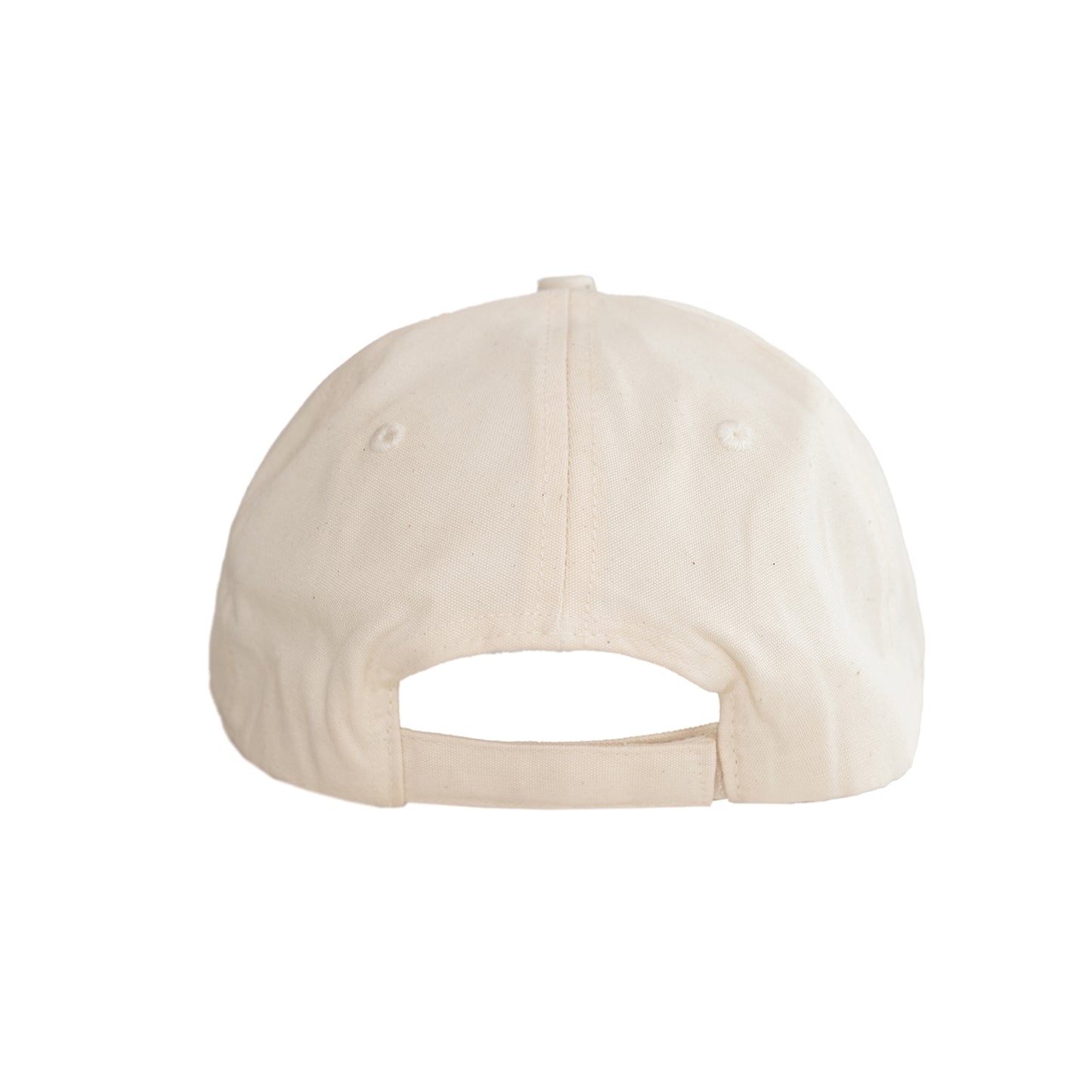 Structured Cream Velcro Cap