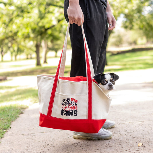 Pet Carry Tote Medium Collar Tag&Crew