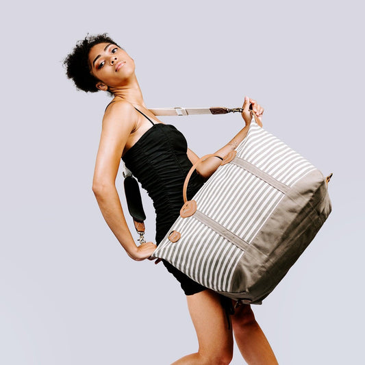 Signature Duffle Stripe Duffle & Weekender TagandCrew