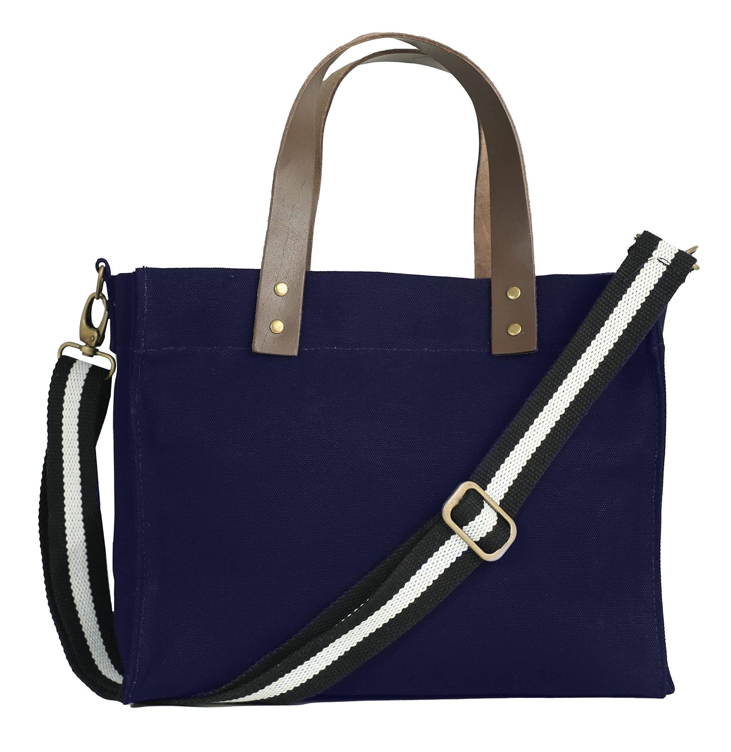 Brooklyn Tote with Cotton Web Straps Tote Tag&Crew Navy 