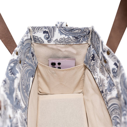 Brooklyn Tote Paisley with Cotton Web Straps