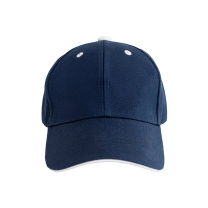 Navy and White Rim Cap