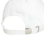 Pure White Cap with Silver Buckle