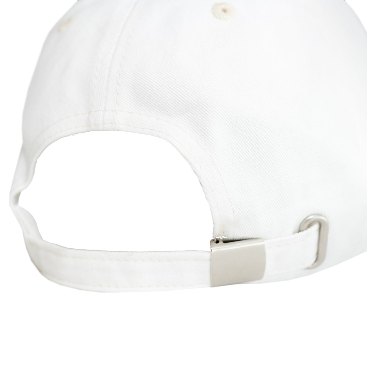 Pure White Cap with Silver Buckle