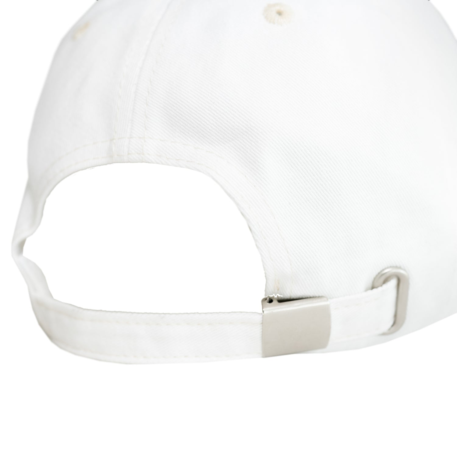 Pure White Cap with Silver Buckle