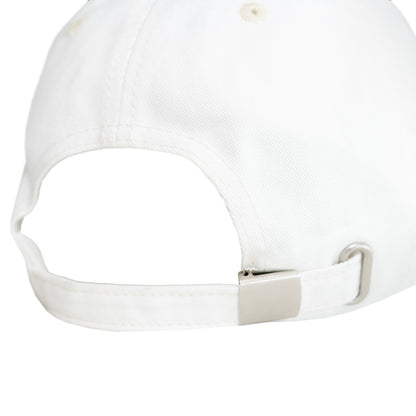 Pure White Cap with Silver Buckle