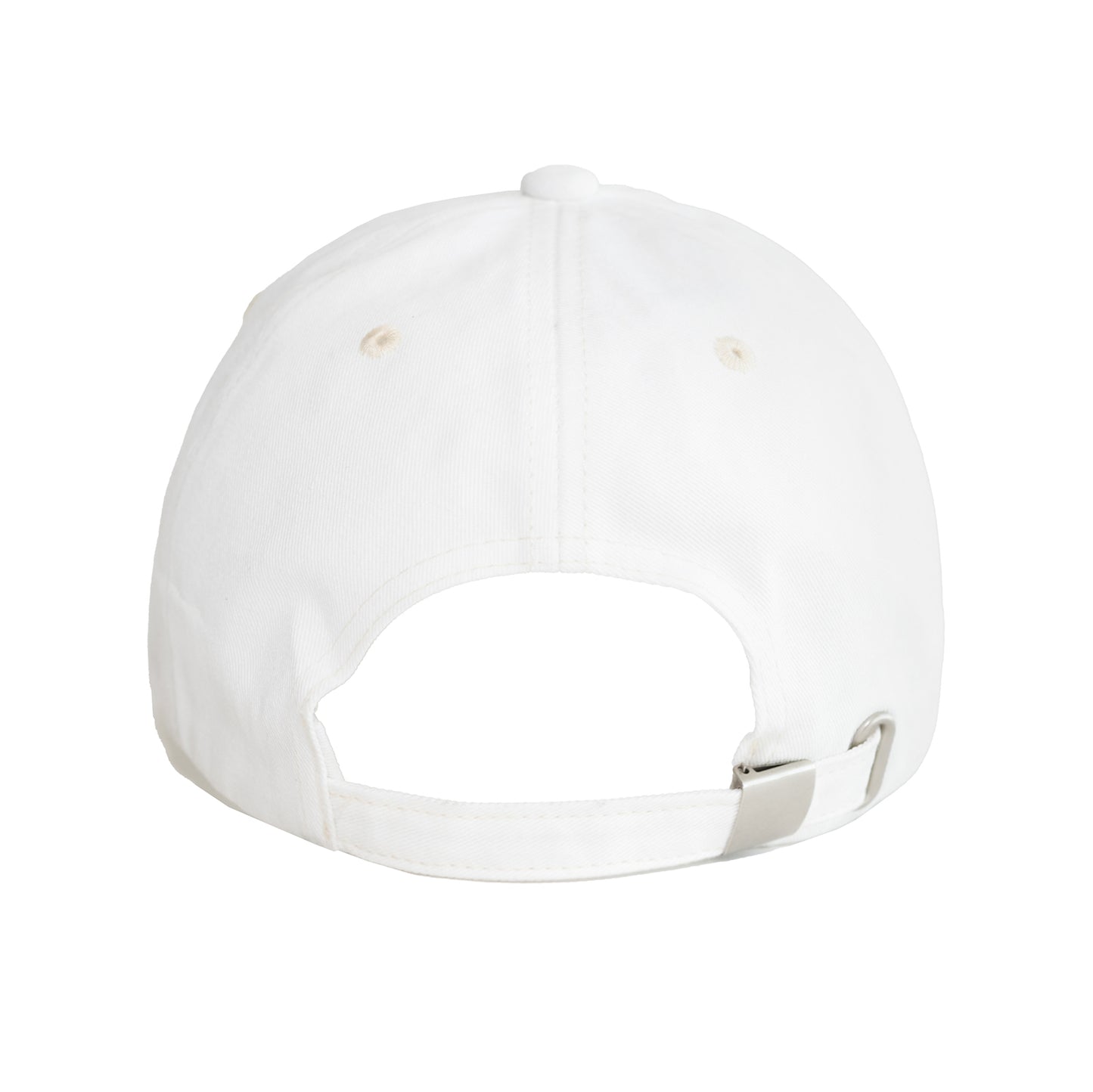 Pure White Cap with Silver Buckle