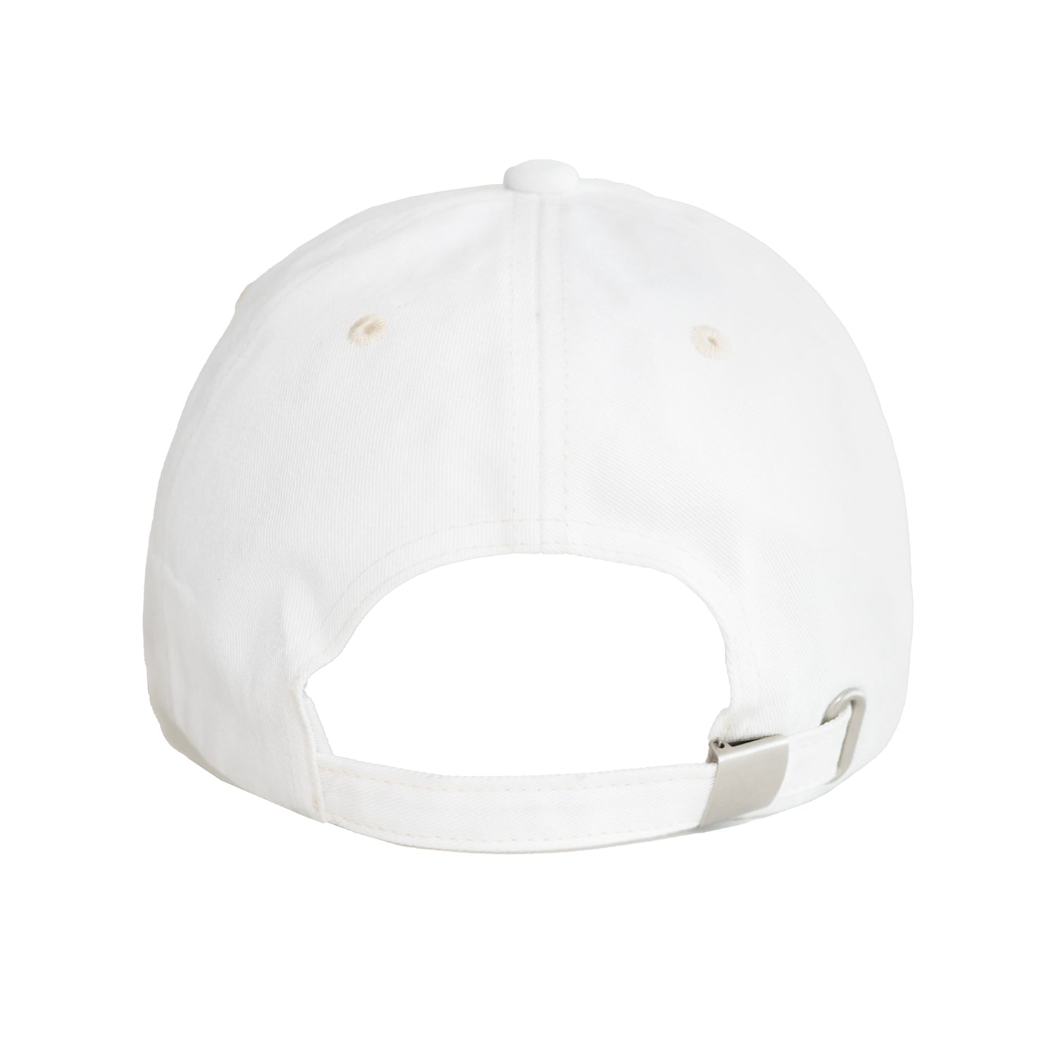 Pure White Cap with Silver Buckle