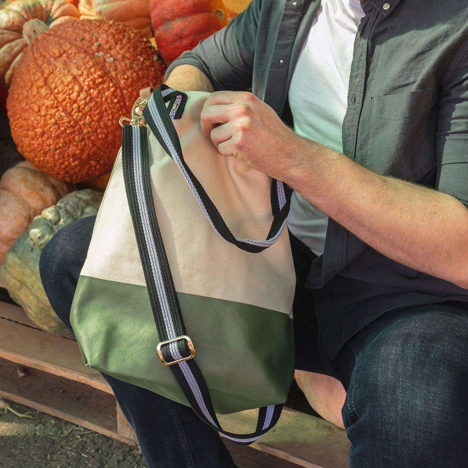 Dipped Tote with Black Strap - Tag&Crew