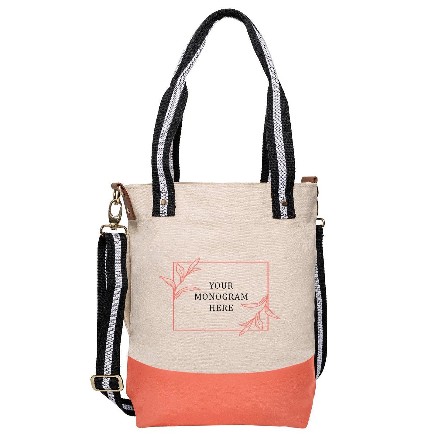 Dipped Tote with Black Strap - Tag&Crew