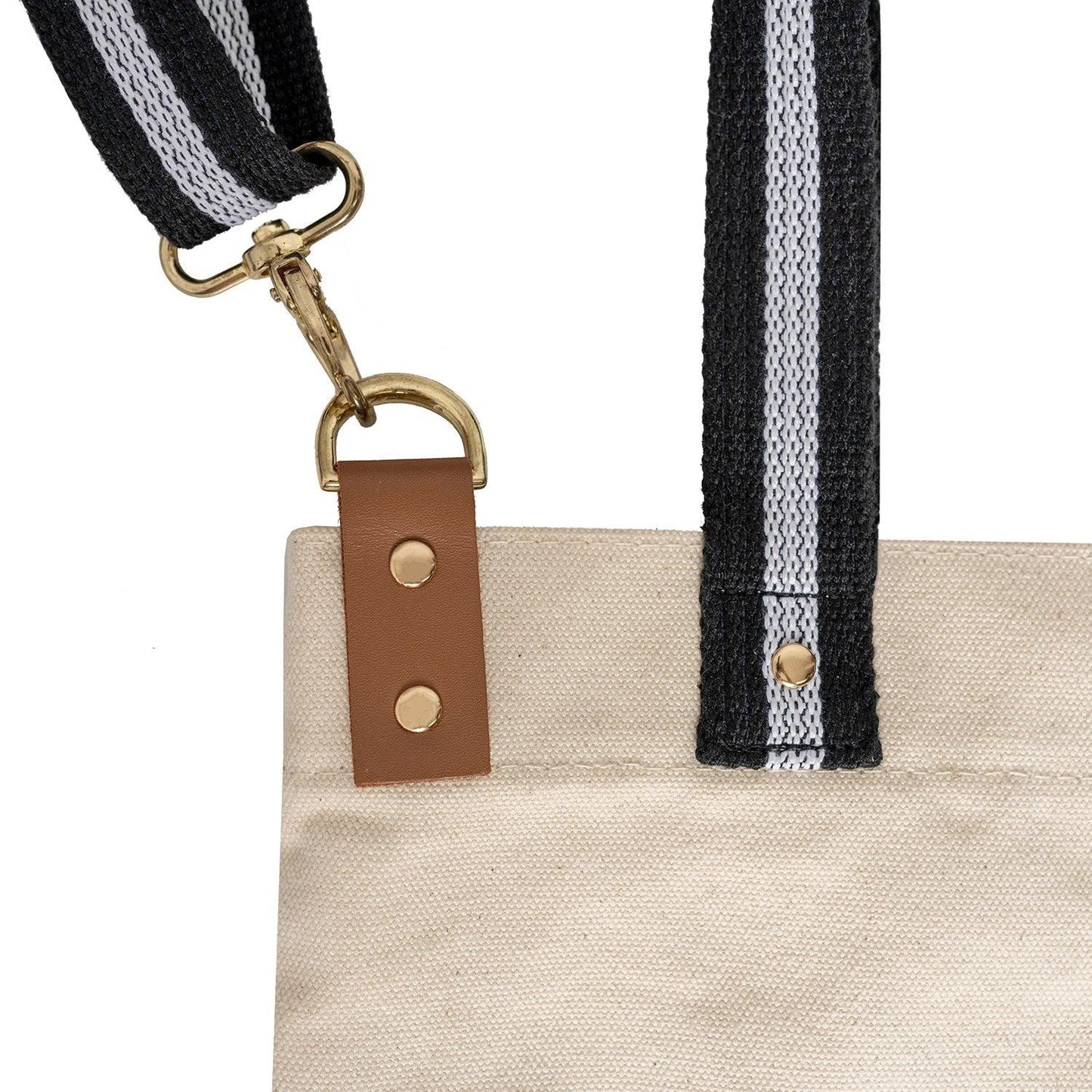 Dipped Tote with Black Strap - Tag&Crew