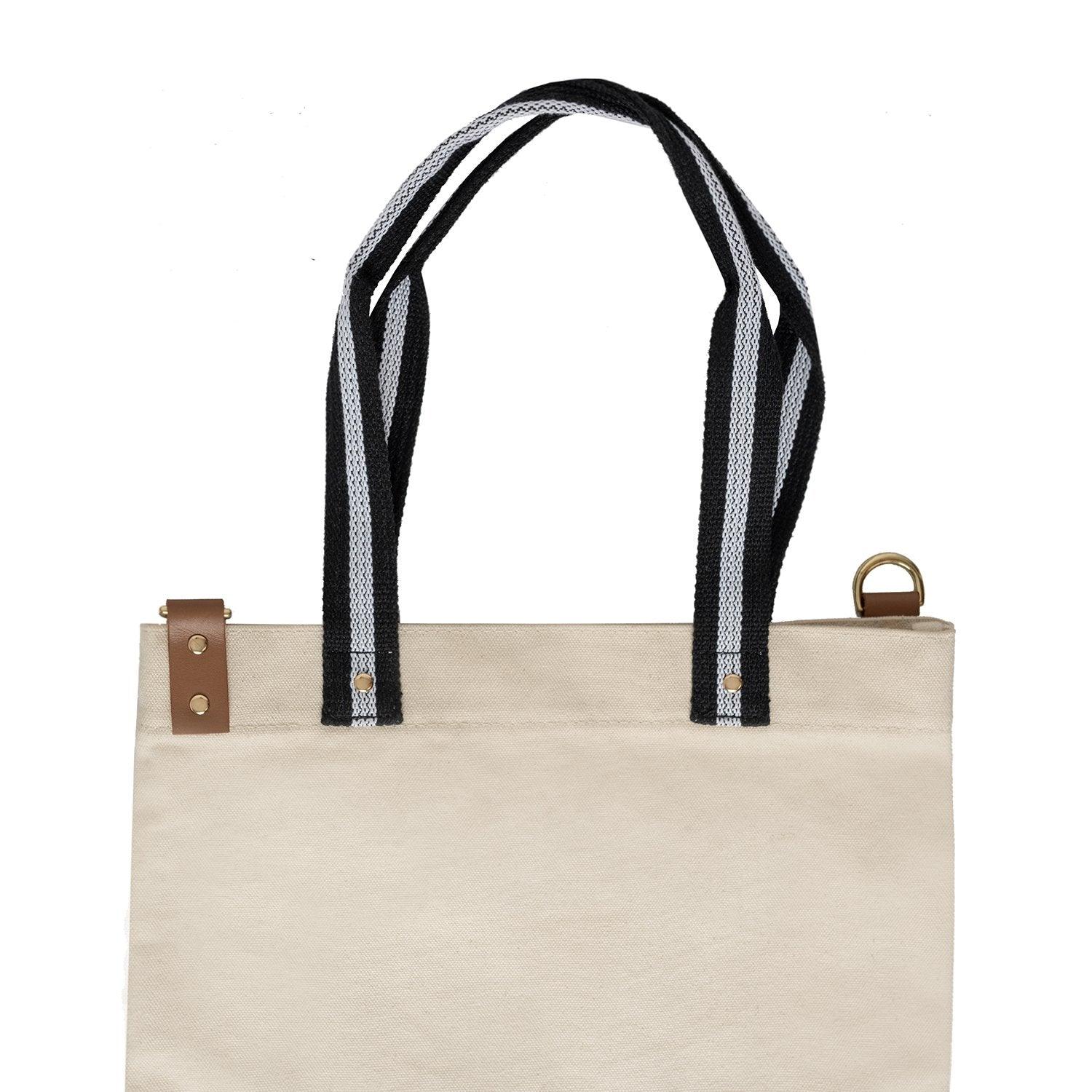 Dipped Tote with Black Strap - Tag&Crew