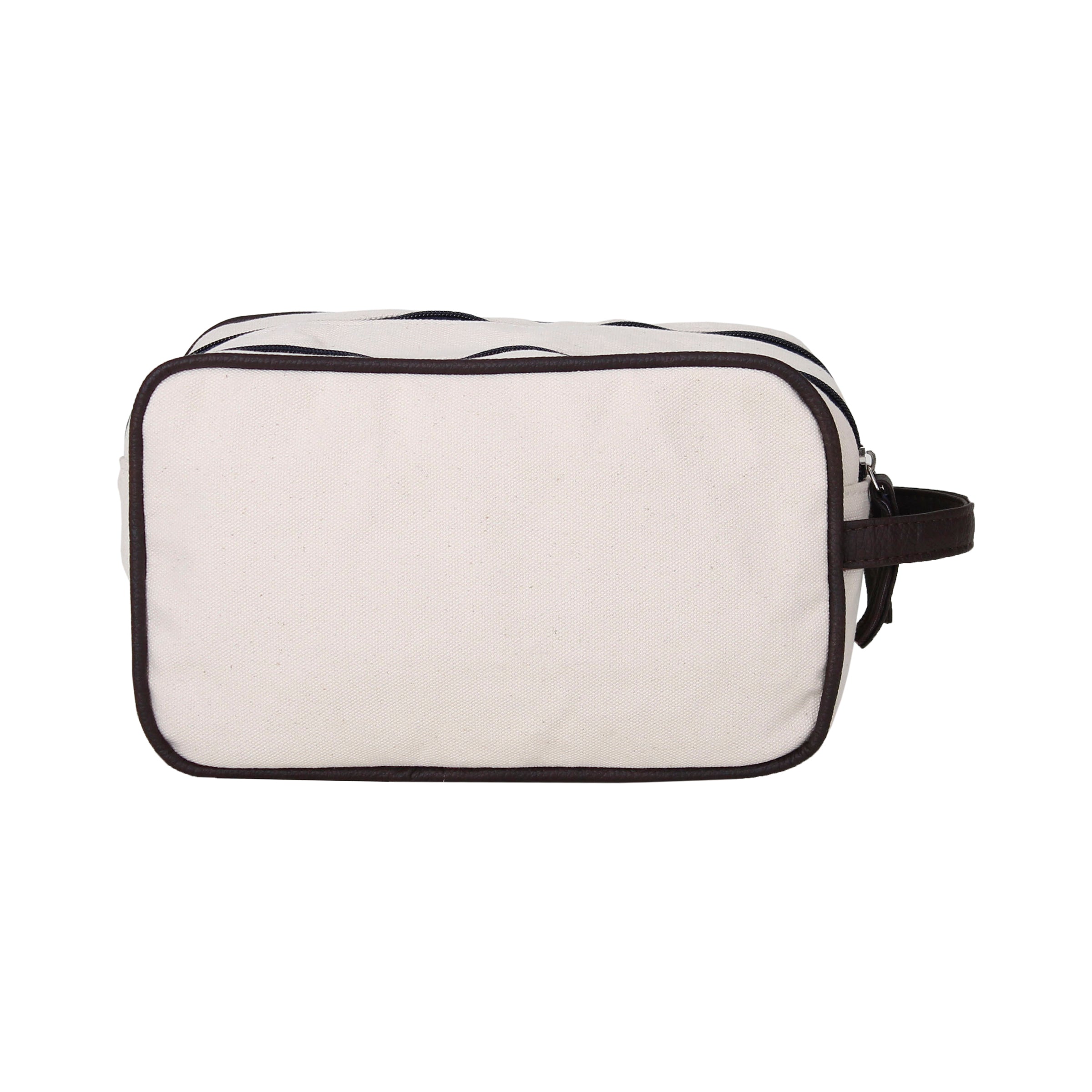 Dopp Kit Dual Zipper Closure 18 Oz Canvas