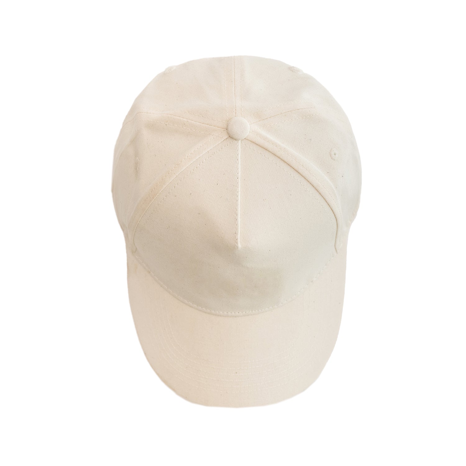 Structured Cream Velcro Cap