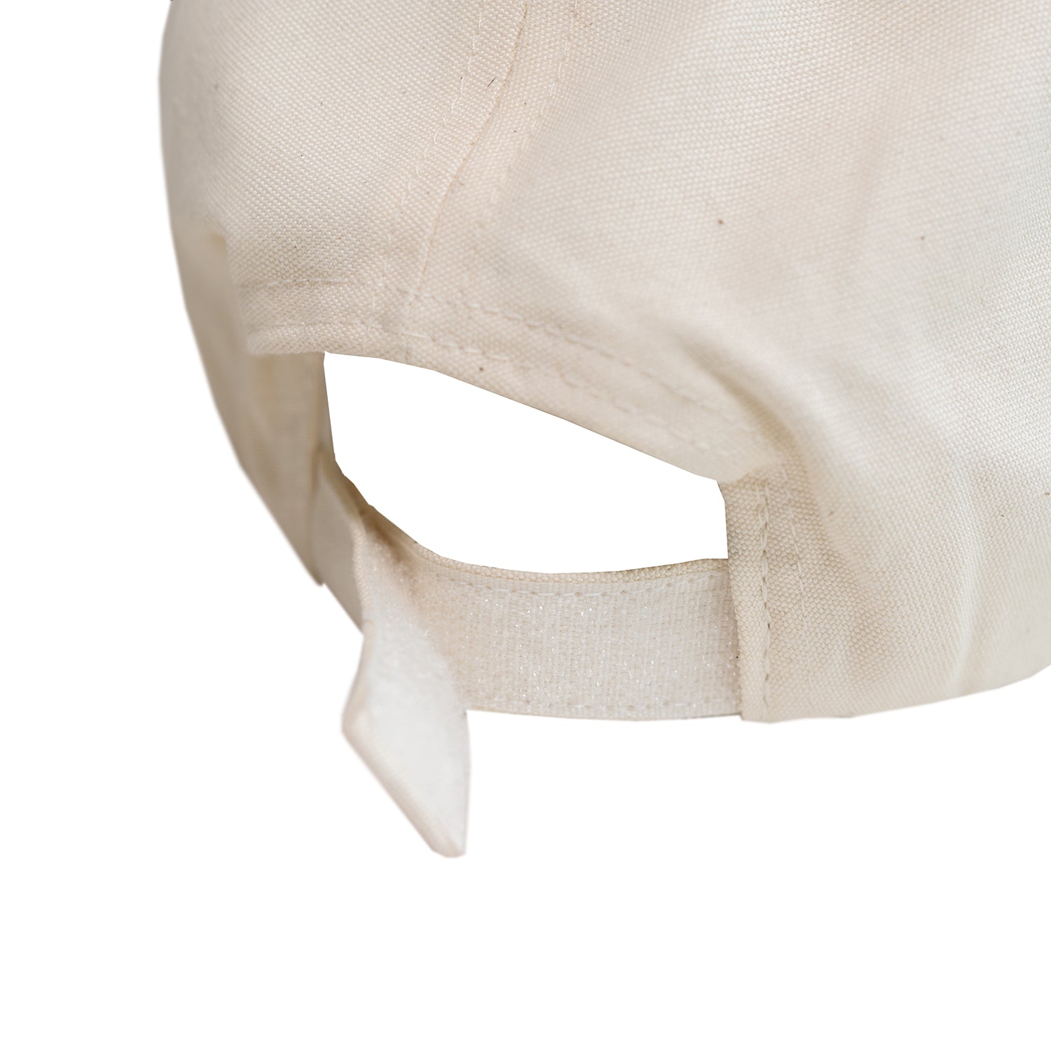 Structured Cream Velcro Cap