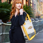 Dipped Tote with Yellow Strap - Tag&Crew
