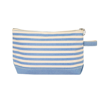 Makeup Bag Stripe Accessories TagandCrew Elemental Blue Stripe 