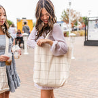 Market Tote Windowpane Plaid - Tag&Crew