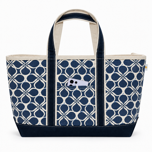 Ventura Tote Blue Clover Large