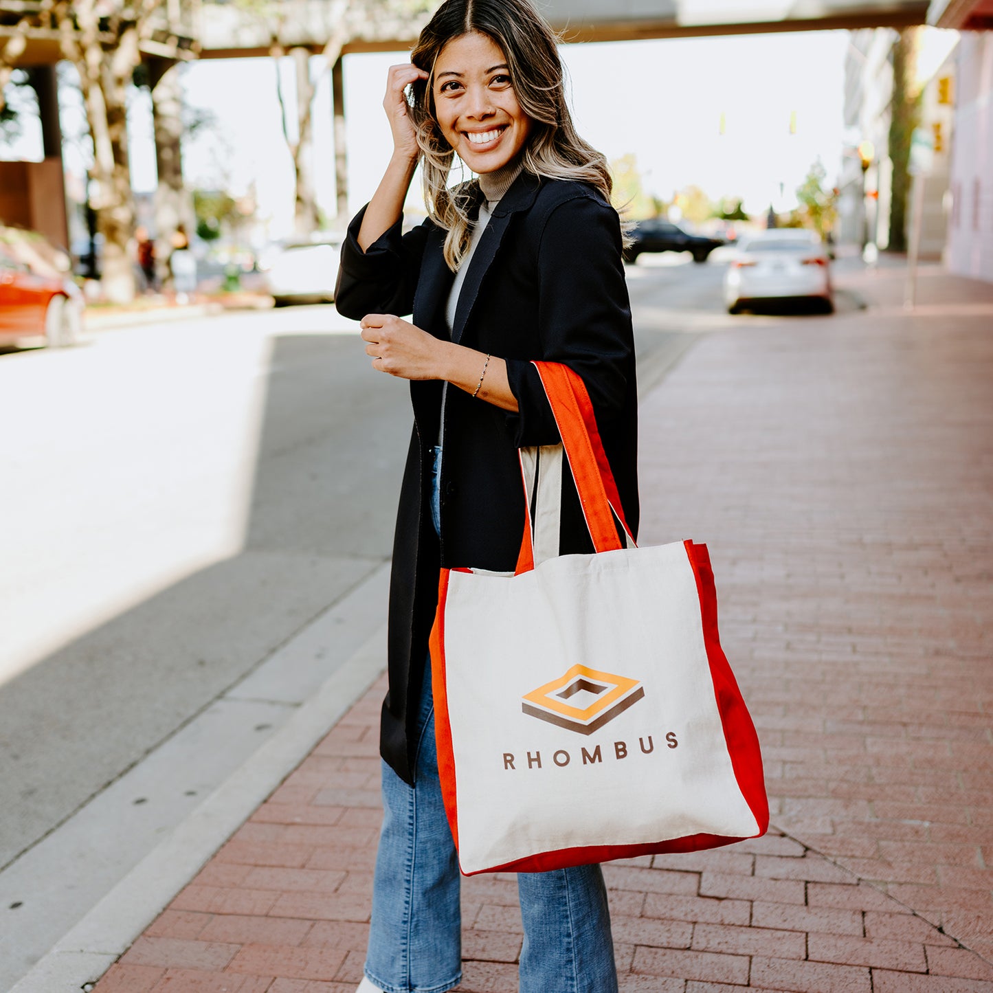 Side Trim Reusable Tote 10 Oz Lightweight Canvas