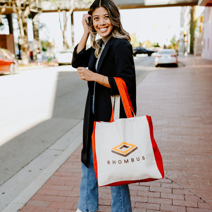 Side Trim Reusable Tote 10 Oz Lightweight Canvas