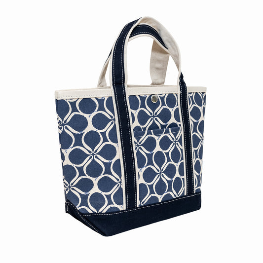 Ventura Tote Mini Blue Clover 18 Oz Heavyweight Canvas
